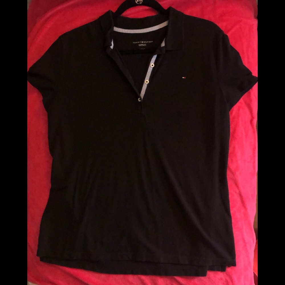 Black Tommy Hilfiger Polo Shirt